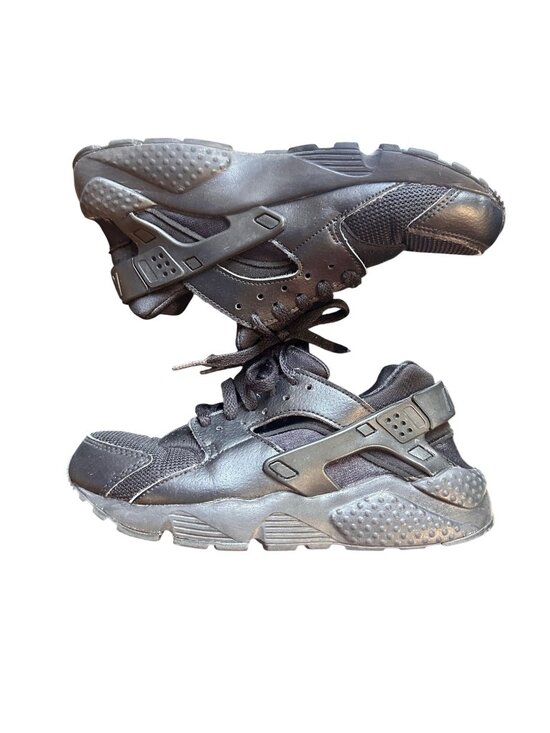 Nike Other - Nike Air Huarache Run Triple Black Sneakers Size 5.5Y Youth Athletic Shoes